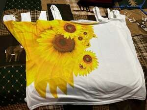Sunflower Print White Cold Shoulder T-Shirt Top Plus Size 1X